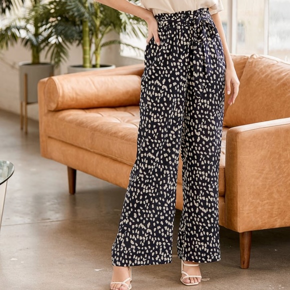 Paperbag Waist Pants - Picture 1 of 4